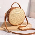 Women’s Pastoral Style Woven Handbag – Vintage Straw Weaving Bag for Summer 2025