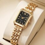Elegant Women’s Quartz Watch – Square Dial with Roman Numerals, Alloy Band, Classic Casual Style