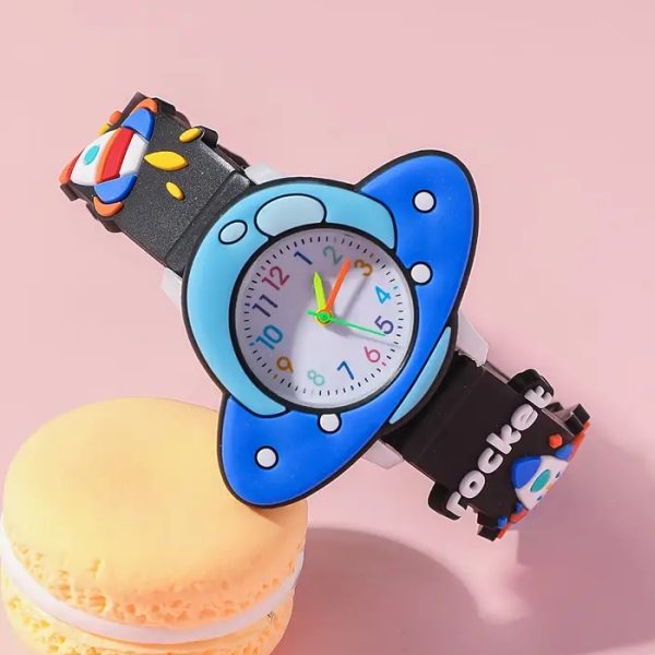 Unisex Macaron Color Silicone Quartz Wristwatch – Round Dial with Arabic Numerals, Perfect Gift for Kids & Teens