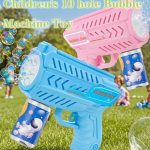 Kids Electric Bubble Gun with LED Lights – Automatic Handheld Bubble Maker Toy for Outdoor Play, Parties & Birthday Gifts
