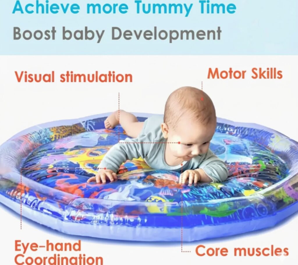 Baby Inflatable Water Play Mat 65cm – Sensory Tummy Time Toy for Infants