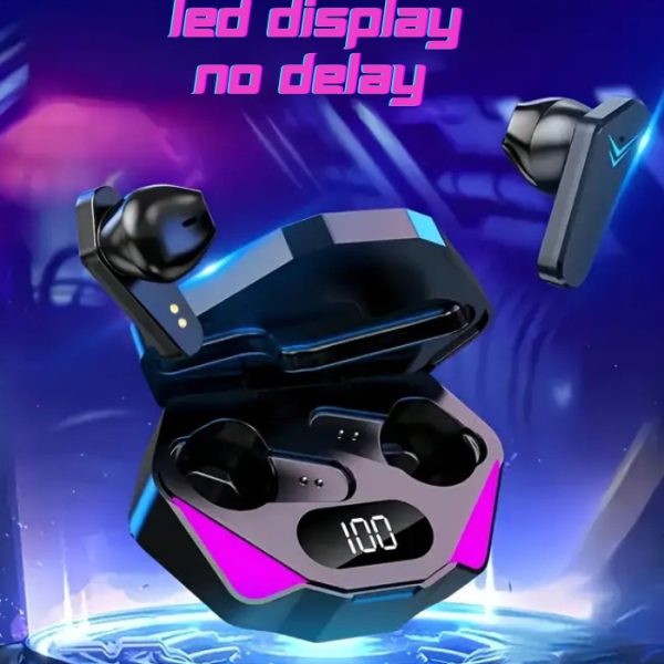 Wireless TWS Gaming Headphones with LED Lighting Effects – Power, Style & Performance