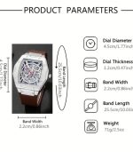 Men’s Casual Quartz Watch with Square Dial & Silicone Strap – Stylish Everyday Timepiece - Image 2