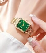 Elegant Women’s Quartz Watch – Square Dial with Roman Numerals, Alloy Band, Classic Casual Style - Image 2