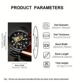 Men’s Quartz Wristwatch – Classic Digital Dial with Calendar, Stainless Steel Strap | Business, Casual & Party Wear | Perfect Gift for Brother - Image 4