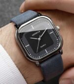 Modern Men's Square Quartz Watch with Minimalist Dial – Sleek, Stylish, and Perfect for Everyday Wear - Image 4
