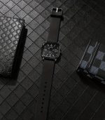 Men's Square Quartz Watch with Black Faux Leather Strap – Alloy Case, Battery Operated, Casual Minimalist Design - Image 6