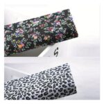 Buyvuy 9pcs Black Floral & Polka Dot Fabric Bundle – 100% Cotton Fat Quarters for Sewing, Quilting & DIY Crafts (50x50cm)