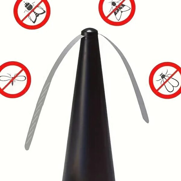 Compact Outdoor Mosquito & Fly Repellent Fan – Rechargeable Black Insect Repeller for Camping & Picnic