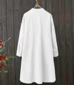 Women’s Plus Size Floral Embroidered Blouse – Elegant Longline Shirt with Stand Collar | Lightweight, Non-Stretch Fabric for Everyday & Formal Wear - Image 7