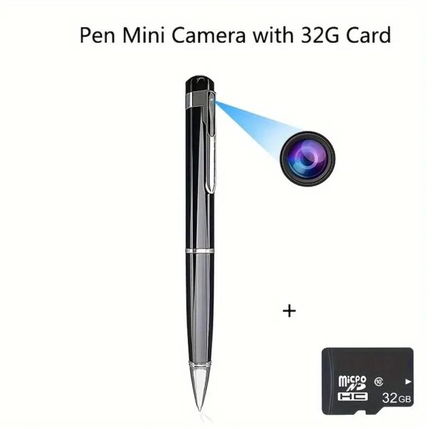 HD Portable Smart Pen Camera – 32GB Hidden Mini Video Recorder for Meetings & Lectures