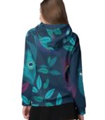 Women’s 3D Peacock Print Hoodie – Artistic Leaf Design Pullover with Drawstring Hood | Soft, Stretchy & Stylish Sweatshirt for Fall and Winter - Image 6