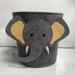 Bohemian Elephant Fabric Storage Basket – Multi-Purpose Organizer for Toys, Clothes, and Laundry, Foldable Home Décor Basket