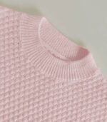 Women’s Blue Winter Sweater – Soft Slim-Fit Pullover with Leaf Pattern for Cozy Seasonal Style - Image 4