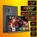 Anmite 15.6 Inch Portable Monitor – 1080P HDR Display with Low Blue Light, Freesync Technology, Lightweight Compact Screen for PS5, Xbox, Switch, Laptops & Smartphones