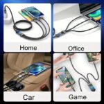 100W 3-in-1 Fast Charging Cable – Super-Speed USB-C, Micro-USB & Lightning Charger