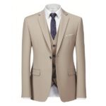 2pcs Classic Suit Set – Men’s Formal Jacket & Pants for Weddings, Parties & Business Events