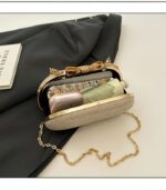 Light Luxury Sequin Simple Handbag – Elegant Evening Clutch & Chain Shoulder Bag for Women - Image 3