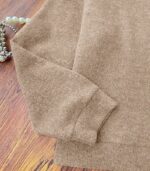 Women’s Beige Floral & Book Print Sweater – Elegant Round-Neck Pullover with Literary-Inspired Design for All Seasons - Image 4