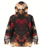 Women’s Dark Floral Hoodie – Soft Pullover Sweatshirt with Elegant Rose Print | Cozy & Stylish Casual Top for Fall and Winter - Image 5