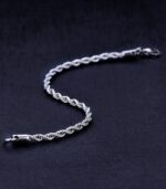 4mm Stainless Steel Twist Rope Chain Bracelet – Unisex Fashion Jewelry Gift - Image 5