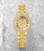 6pcs Women’s Luxury Quartz Watch & Jewelry Set – Roman Numeral Watch, Necklace, Bracelet, Earrings, Ring & Pendant Gift Box - Image 7