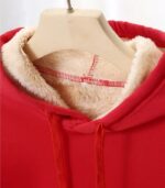 Women’s Floral Fleece Hoodie – Retro-Inspired Cozy Sweatshirt with Soft Lining | Warm Casual Pullover for Fall & Winter - Image 13