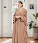 Elegant Open Front Abaya for Women – Solid Color Moroccan & Turkish Style | Lightweight Islamic Dress for Everyday & Special Occasions - Image 11