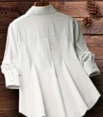 Women’s Elegant Embroidered Yellow Shirt – Long-Sleeve Button-Up Blouse with Floral & Leaf Design, Perfect for Casual Days, Formal Outfits, and All-Season Style - Image 13