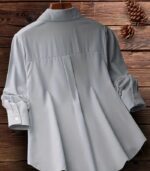 Women’s Elegant Embroidered Yellow Shirt – Long-Sleeve Button-Up Blouse with Floral & Leaf Design, Perfect for Casual Days, Formal Outfits, and All-Season Style - Image 15