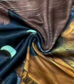 Women’s Casual Two-Piece Set – Loose Irregular Print Long Sleeve Top with Solid Color Pants, Trendy Round Neck Outfit for All Seasons - Image 3