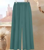 Women’s Casual Elegant Two-Piece Set – Loose Long Sleeve Top and Leaf Print Pants, Stylish Outfit for All Seasons - Image 5