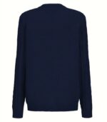 Women’s Navy Blue Geometric Cable-Knit Cardigan – Cozy Button-Front Sweater with Black Buttons, Round-Neck Long Sleeves, Perfect for Fall & Winter Layering - Image 14