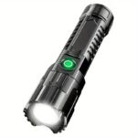 Baihuibri Rechargeable Super Bright LED Flashlight with Telescopic Zoom