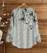 Women’s Elegant Floral Print Two-Piece Set – Chic Casual Suit with Printed Top and Solid Color Pants, Perfect for Daily Wear or Semi-Formal Occasions - Image 4