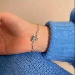 Celestial Star and Planet Charm Bracelet for Women with Rhinestones