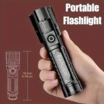 Baihuibri Rechargeable Super Bright LED Flashlight with Telescopic Zoom