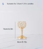 Elegant Gold-Plated Crystal Candlesticks – Floor Standing Candle Holders for Wedding, Hotel & Home Decor - Image 5