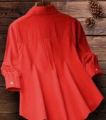 Women’s Elegant Embroidered Yellow Shirt – Long-Sleeve Button-Up Blouse with Floral & Leaf Design, Perfect for Casual Days, Formal Outfits, and All-Season Style - Image 6