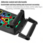 28-Hole Push-Up Board with Resistance Bands – Home & Gym Exercise Equipment for Chest, Arms, and Shoulders, Foldable Muscle Training Device