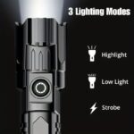 Baihuibri Rechargeable Super Bright LED Flashlight with Telescopic Zoom