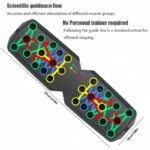 28-Hole Push-Up Board with Resistance Bands – Home & Gym Exercise Equipment for Chest, Arms, and Shoulders, Foldable Muscle Training Device