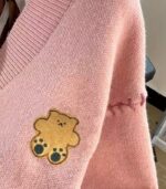 Women’s Navy & White Color-Block Cardigan – V-Neck Sweater Jacket with Tie-Front and Button Closure, Long-Sleeve Cozy Layer for Fall and Winter - Image 13