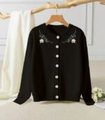 Ladies' Stylish Printed Cardigan | Soft, Comfortable Crew-Neck Design Perfect for Everyday Fall & Winter Wear - Image 7